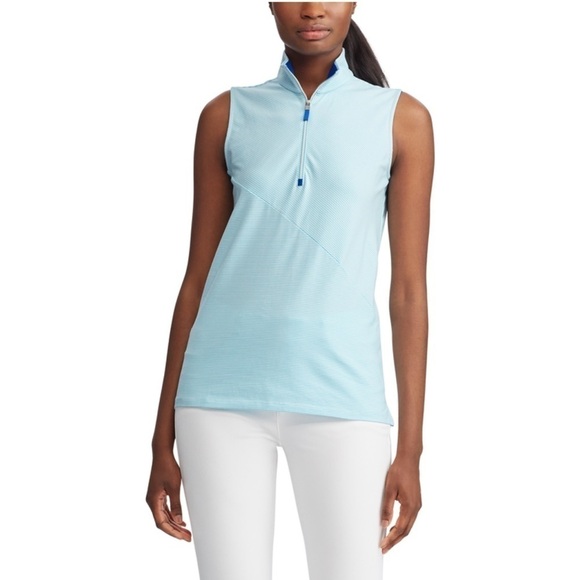 POLO RALPH LAUREN small NWT Sleeveless Zip Mock Neck - Picture 1 of 5